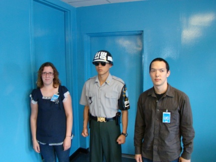  South Korean guard on the North Korean side of the MAC Conference Room.